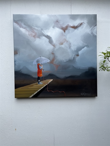 Maleri "Nu kan regnen bare komme"